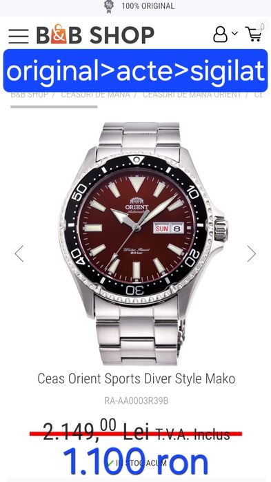 Orient Sports Diver Style Mako