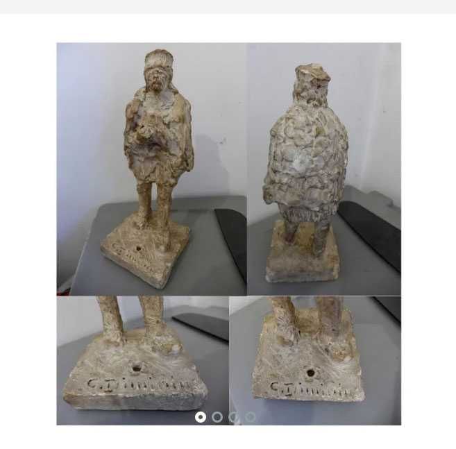 Sculptura - Cioban de George Dimitriu (1879-1952) Ipsos