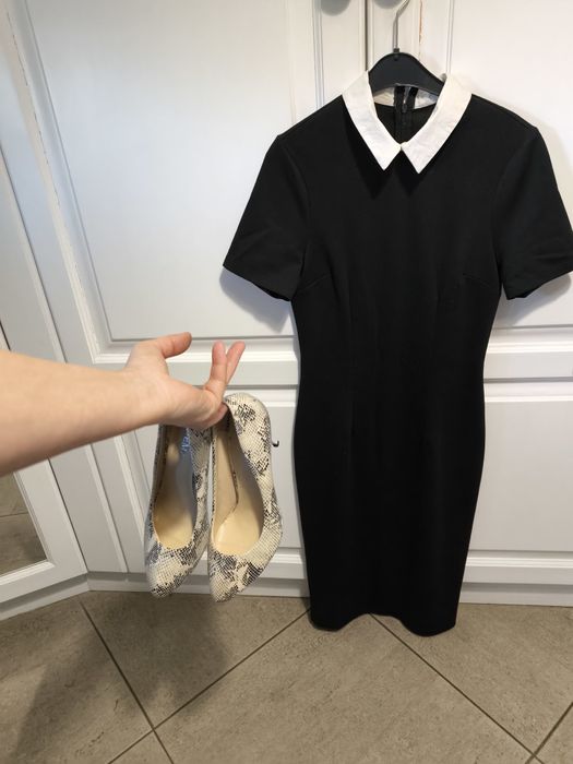 Rochiță de toamna din bumbac gros, mărimea 36 , +gratis. 1 buc pantofi