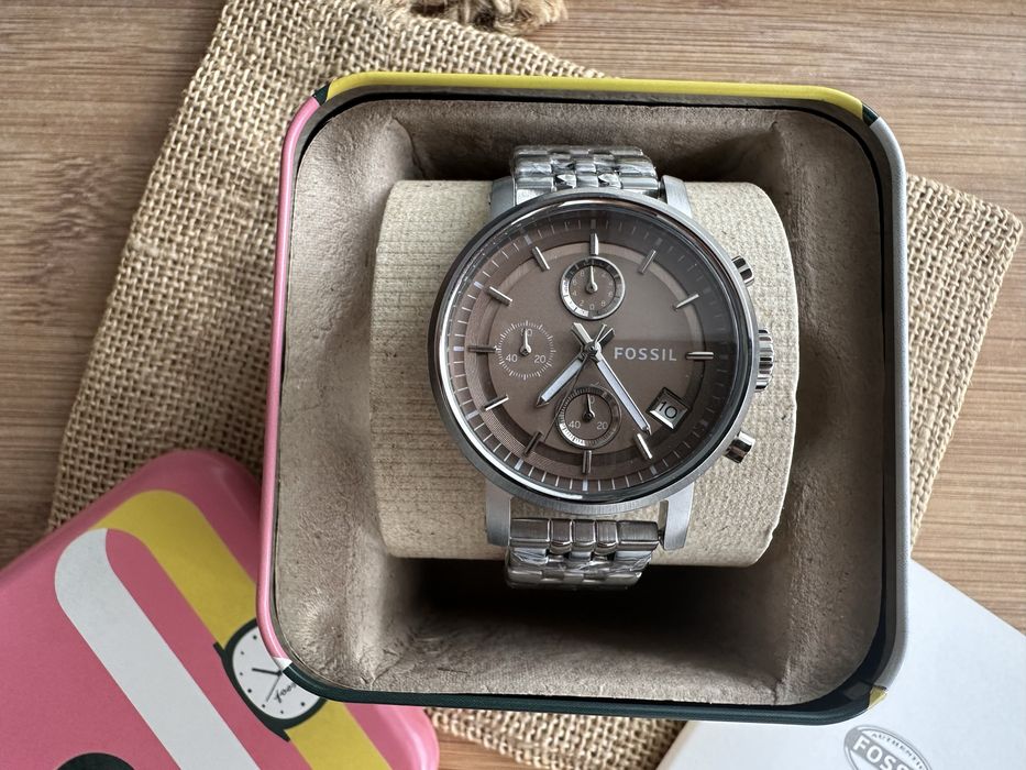 Ceas Fossil Boyfriend nou Es3747 pachet complet