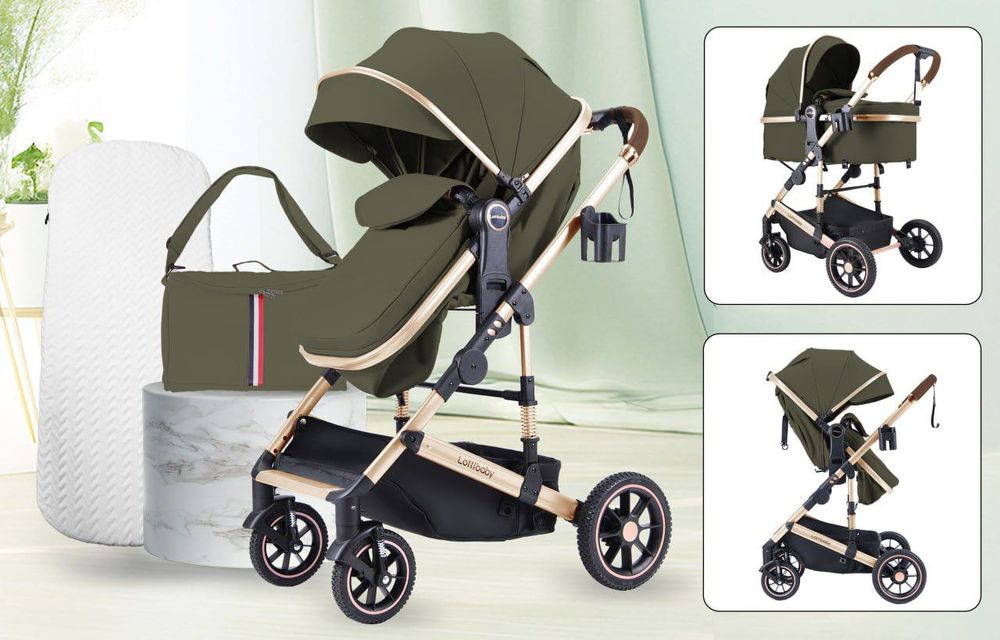 Детская коляска 2 в 1 Lattibaby (люлька + прогулочный блок)