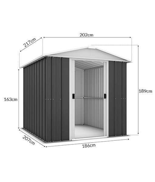 Magazie metalica gri 202x217cm