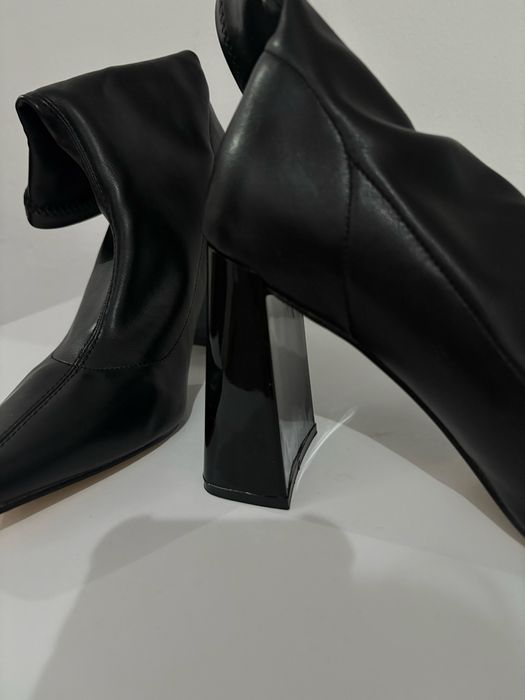 ghete stiletto cu toc gros