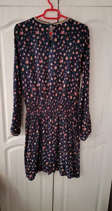 Rochie de seară bleumarin închis cu model