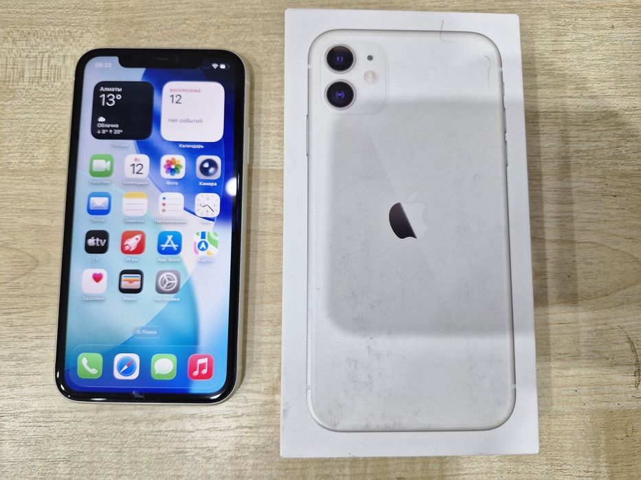 Продам телефон Aplle 11, 64 gb, в коробке 79000 тг.