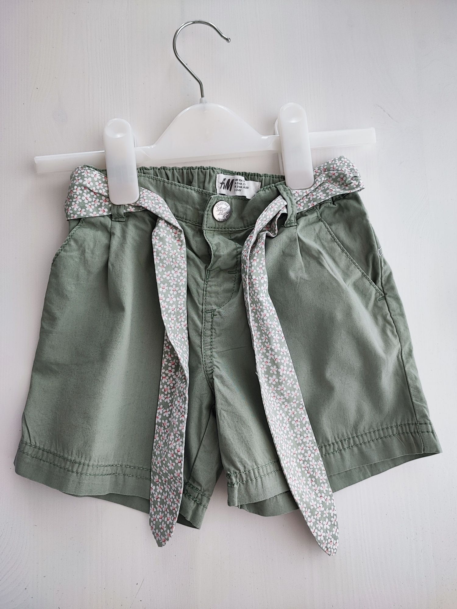 Set H&M rochiță pantaloni scurți fetiță 104 3-4 ani