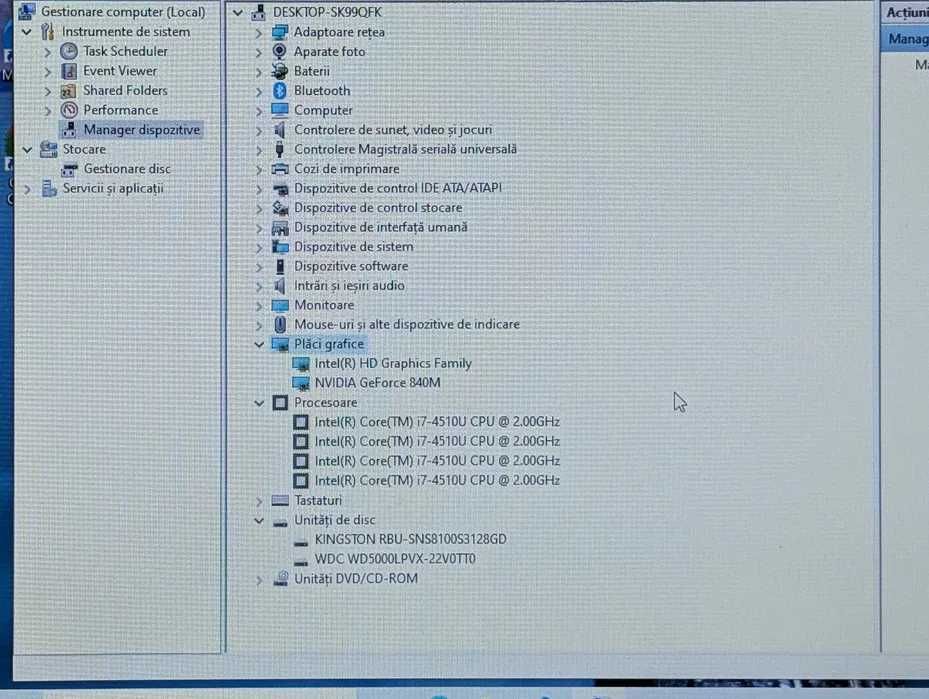 Laptop Acer aspire v 571g, Intel core i7 4510u, nvidia 840m