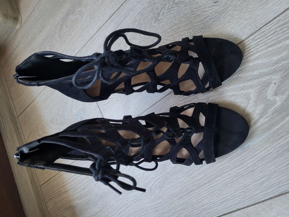 Sandale catifea 39 toc 8cm