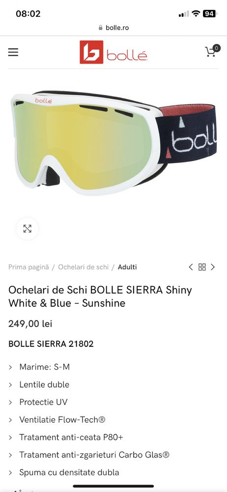 Ochelari Ski Bolle