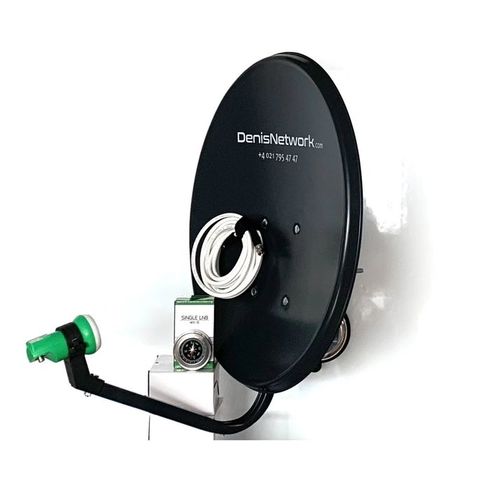 Antena camping 45/55cm pentru camion ventuză dublă, lnb +cablu 5m