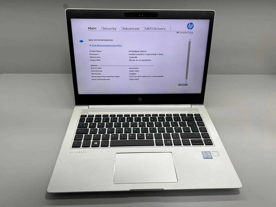 Laptop SH HP Elitebook 1040 G4 i7-7500U 16gb RAM SSD 256 NVME