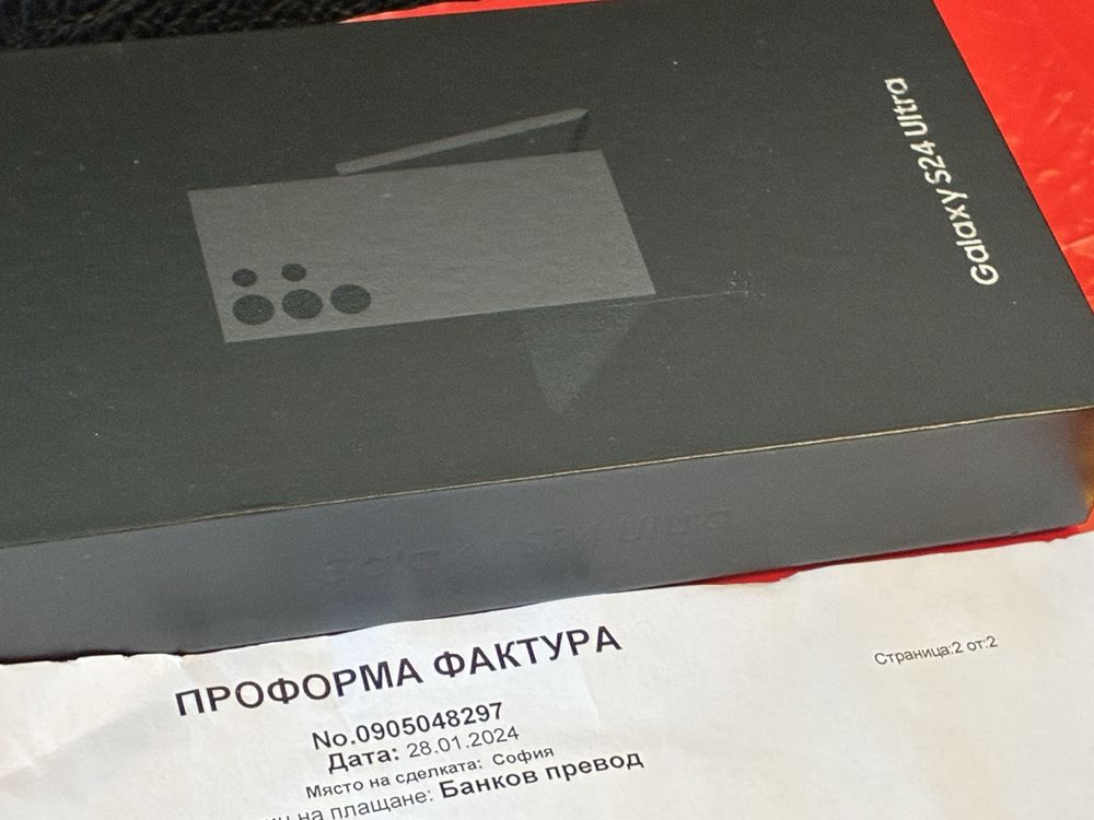 ***КАТО НОВ 512GB Samsung S24 Ultra 12GB Гаранция Technopolis 2г Black