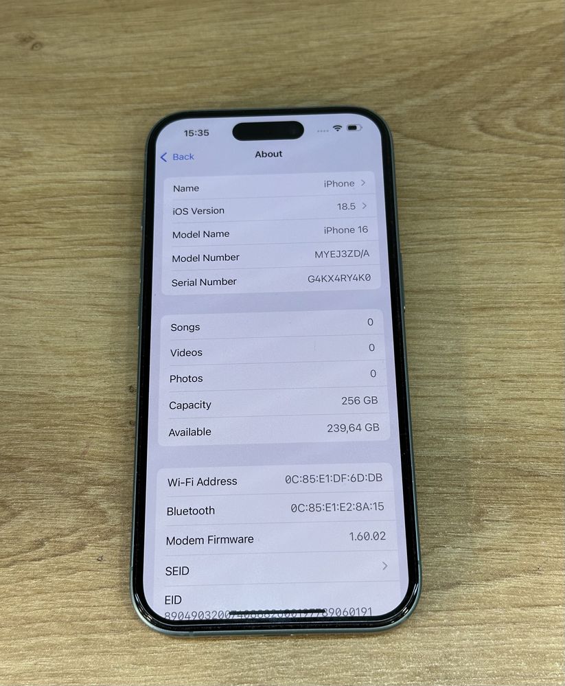 iPhone 16 256Gb Teal 100%