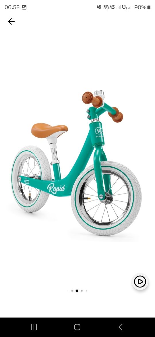 Bicicleta fără pedale Kindercraft aspect retro