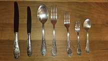Tacâmuri ARGINT 84 piese  set de 12 persoane