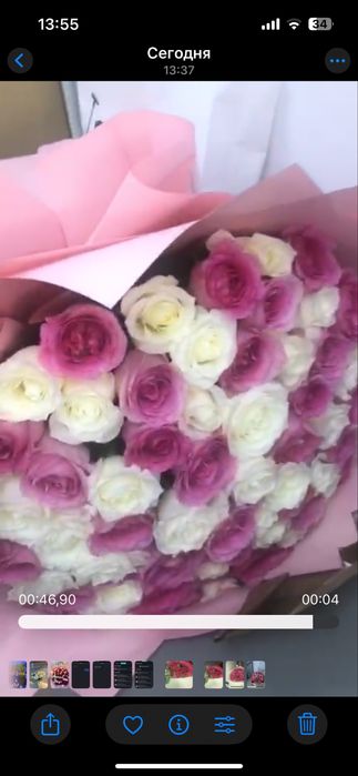 Свежый букет роз