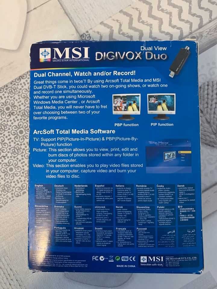 два тунера на USB msi digivox duo dvb-t2 приемник