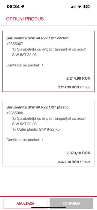 Filetanta cu impact Hilti SIW 6-22 Nuron-Noua in cutie