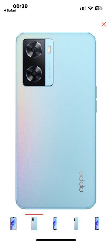 Смартфон OPPO A57s 128 ГБ голубой