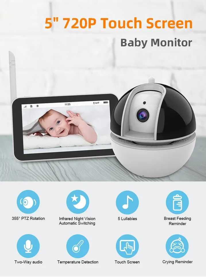 Baby Monitor si Camera Audio-Video Wireless Pentru Bebe,BabyTouch