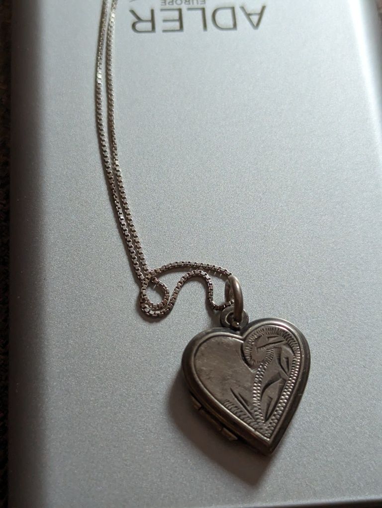 Vand colier vintage,argint, inima locket