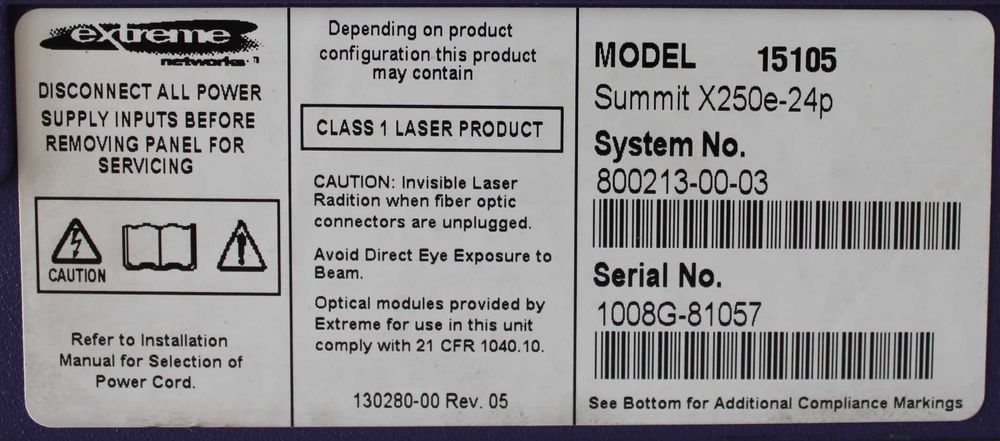 Extreme Networks Summit X250e-24p