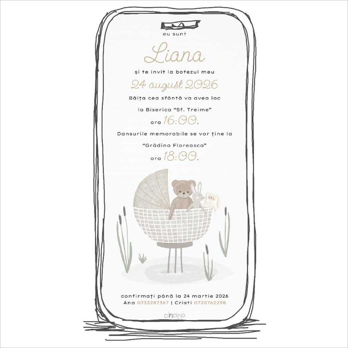 Invitatii botez, nunta, aniversari, Craciun