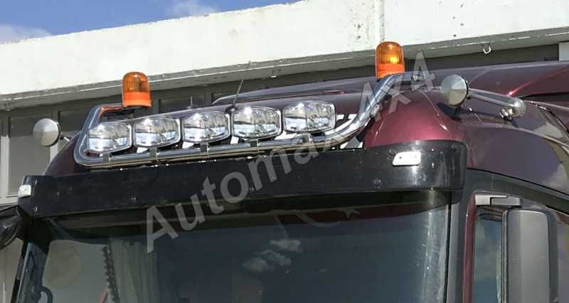 Bullbar, bara inox proiectoare plafon Mercedes Actros MP4 2011+