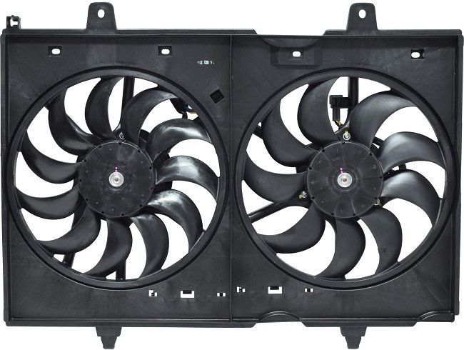 GMV radiator electroventilator Nissan X-Trail (T31), 2007-2014, motor 2.5, benzina, 2.0 dci, diesel, 340/340 mm; (4 +4) pini