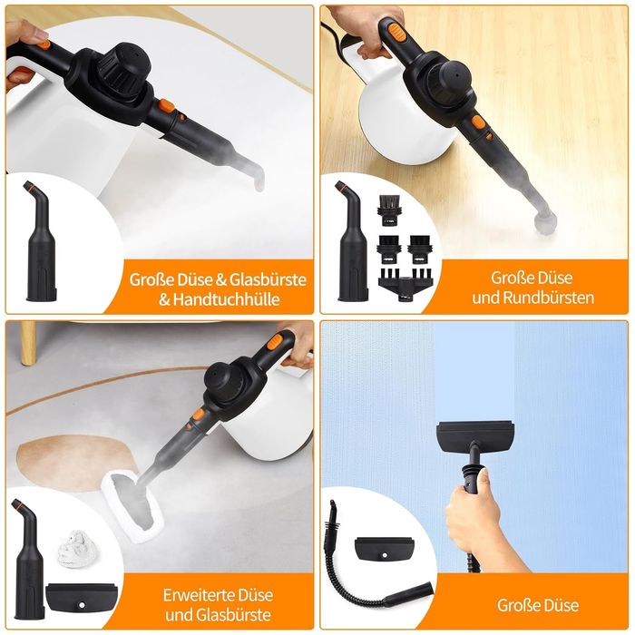 Aparat de curățat cu abur portabil de 1200 W!