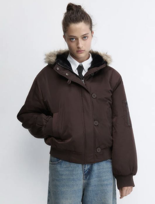Куртка-парка короткая с опушкой