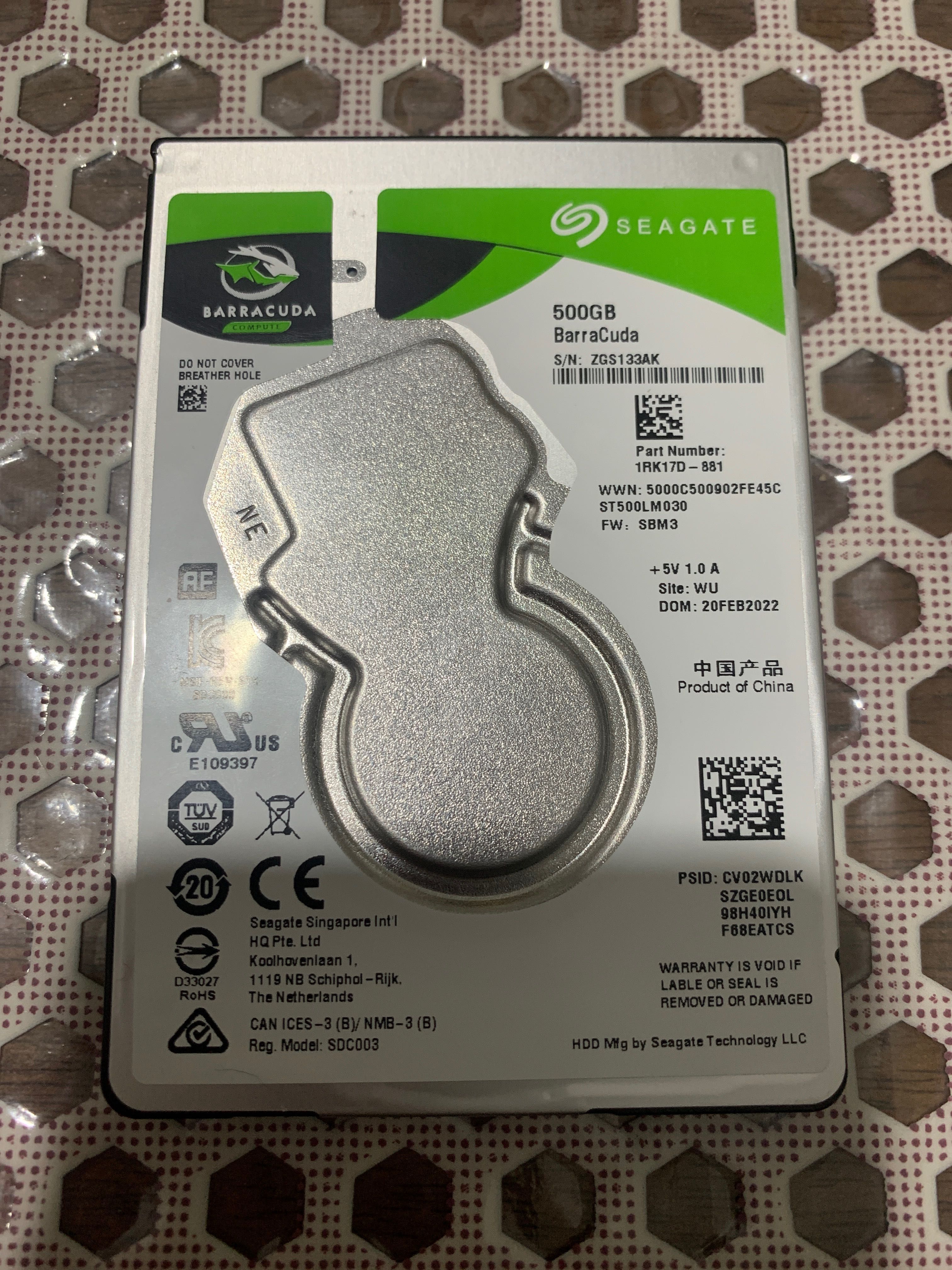 HDD seagate baraccuda 465gb, переходник ему sata на usb 3.0 в подарок