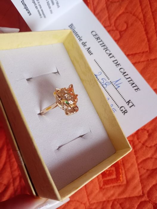 Inel aur nou pantera 14 k