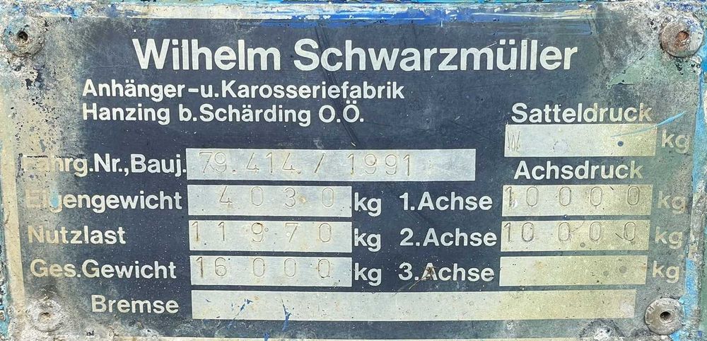 Trailer / Remorca Utilaje Schwarzmuller