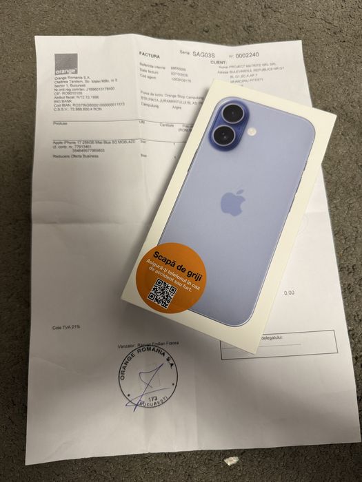Oferta ! Iphone 17 256 gb SIGILAT ! Factura si garantie ! SIM FIZIC
