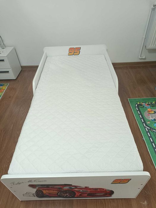 Pat copii Start Fulger McQueen 2-8 ani fara saltea