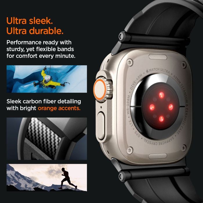 Хибридна каишка Spigen Rugged Ultra Band за Apple Watch 49/45/ 44/42мм