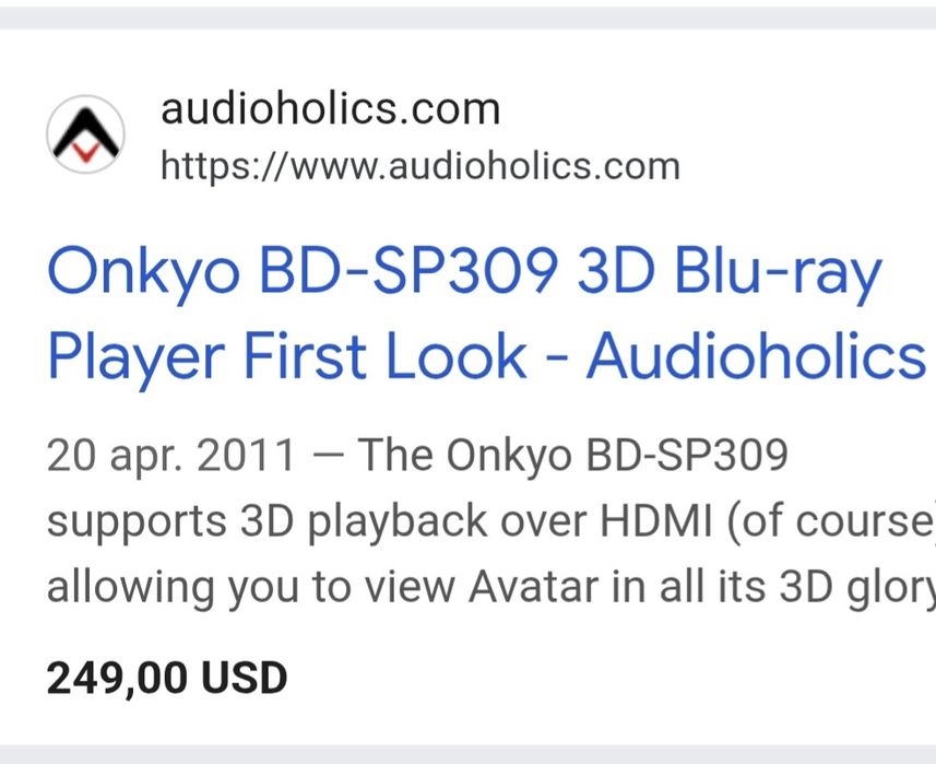 Onkyo SP 309,bluray,cd,network player,ocazie