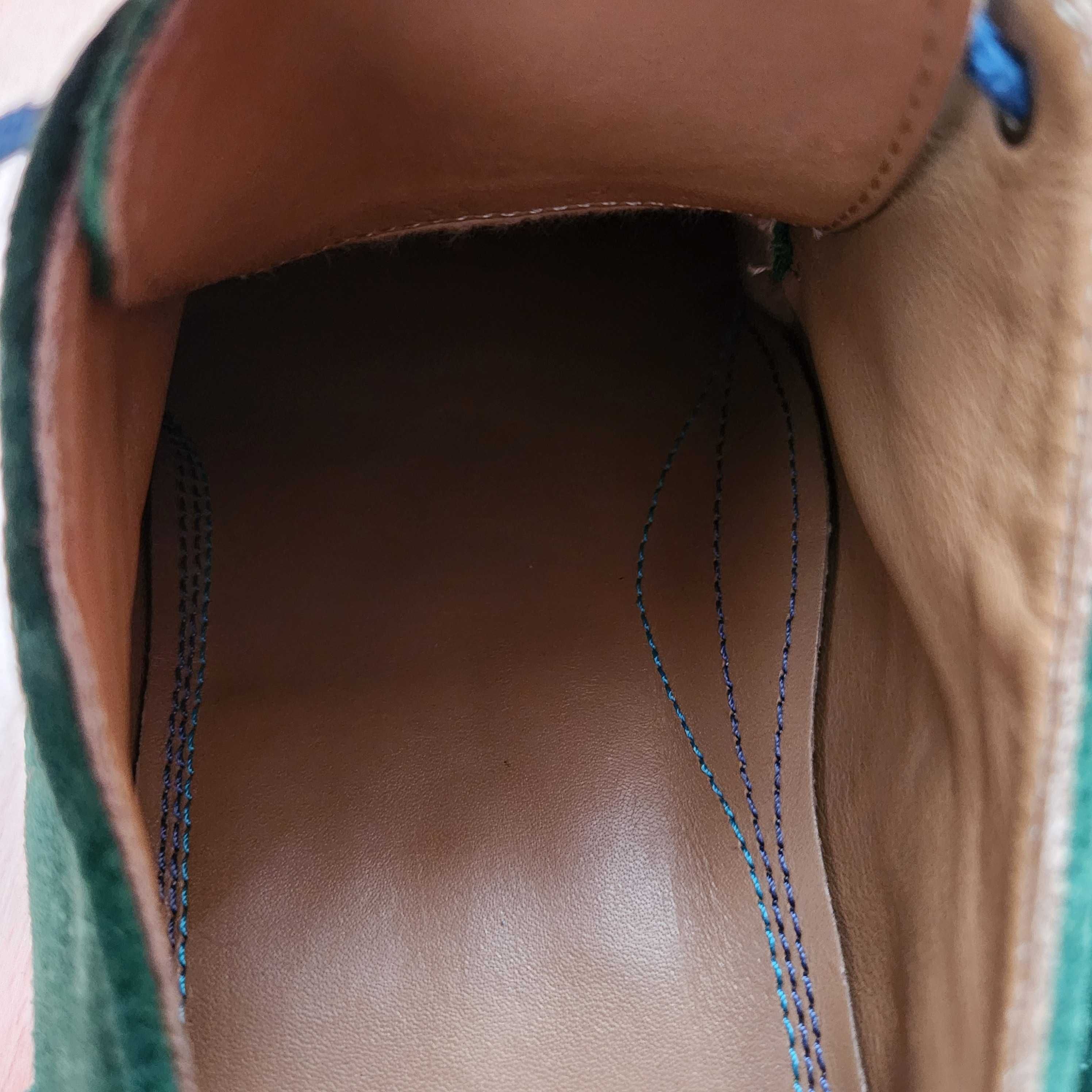 Pantofi verzi piele - barbati 43 - Brogue