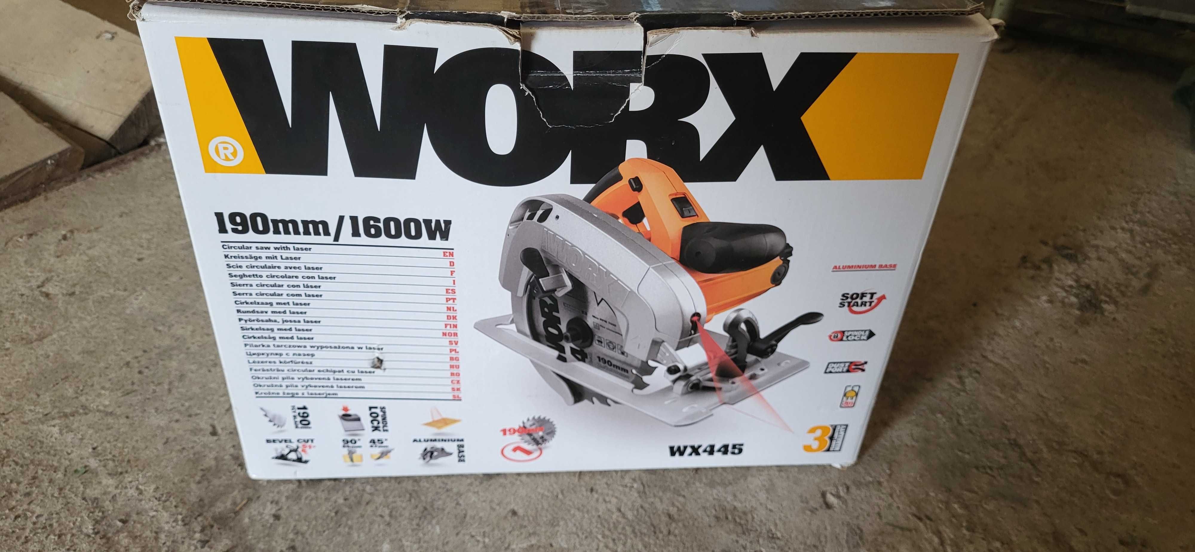 Fierăstrău circular manual Worx WX445 1600W max. 66mm