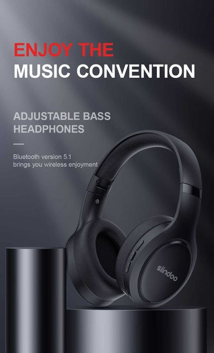 Безжични ( Bluetooth ) сгъваеми стерео слушалки.
