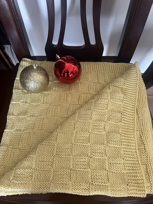 Детский плед ручной вязки. Х/б (Турция)