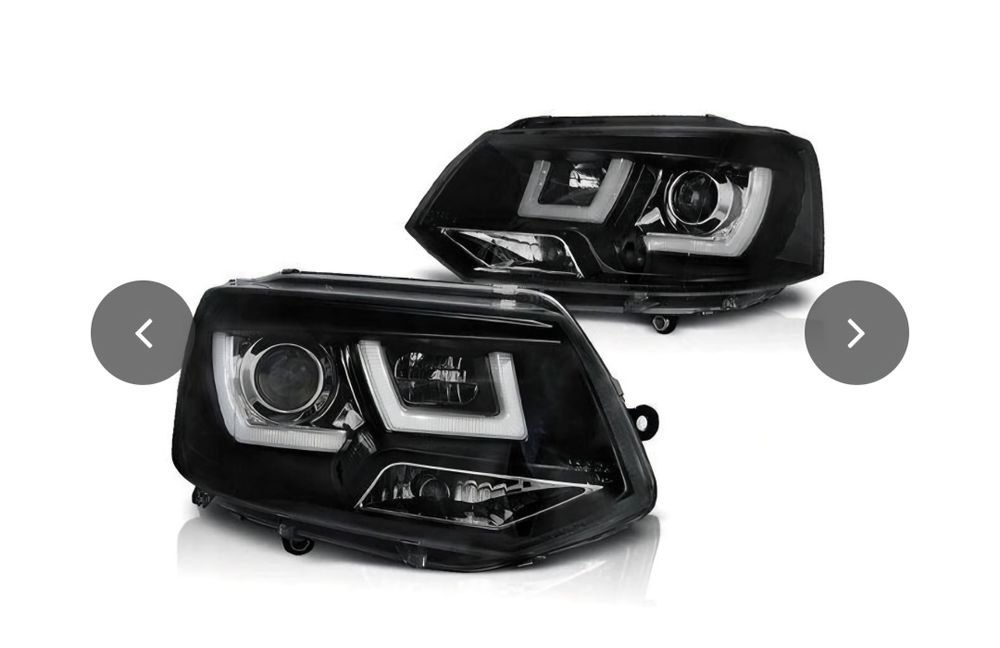 Faruri Faruri VW T5 T5 10-15 BLACK LED DR