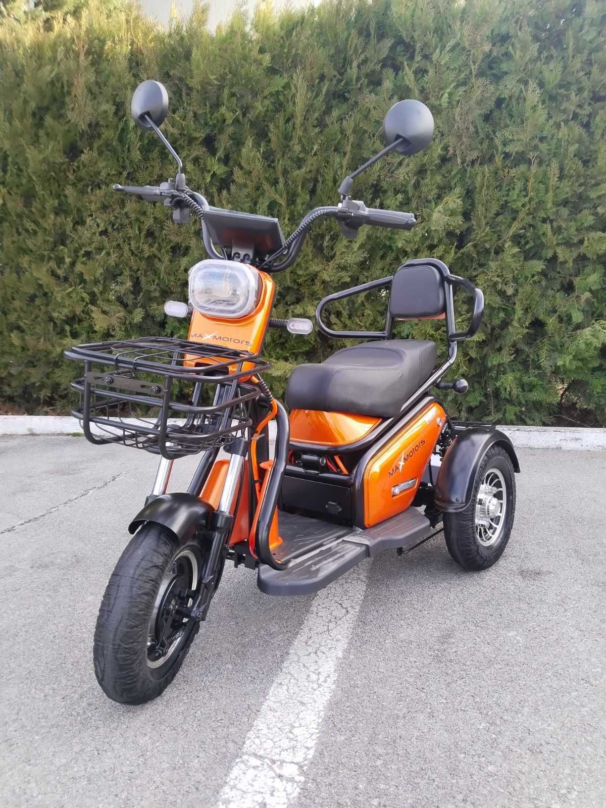 Електрическа триколка Pudding 1800W-48V-20Ah-Оранджева