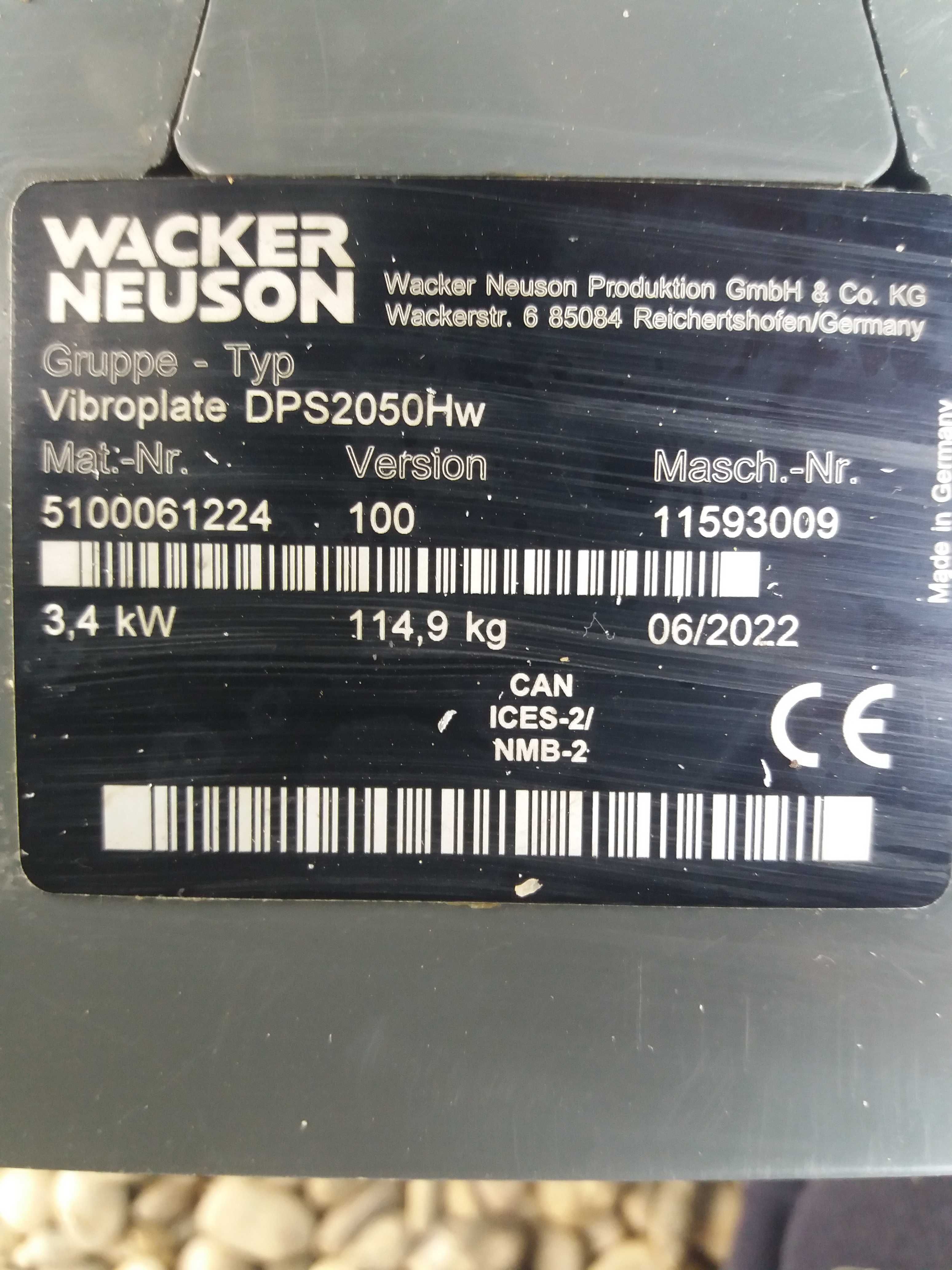 Placa compactoare vibranta Wacker-Neuson DPS2050Hw