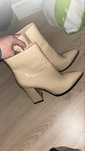 Botine crem noi piele sarpe