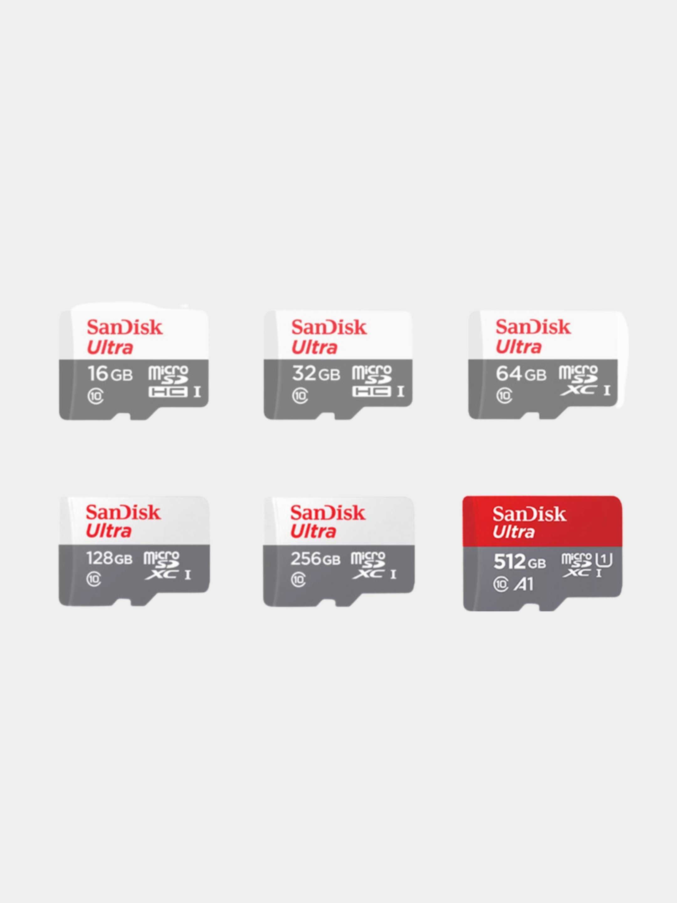 Sandisk MicroSD 32/64/128/256/512GB + Оригинал + Гарантия