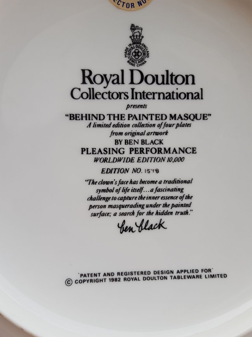 Placă de Perete Royal Doulton semnata