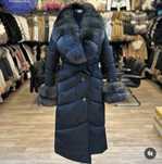 Geaca neagra cu blana vulpe, mas S