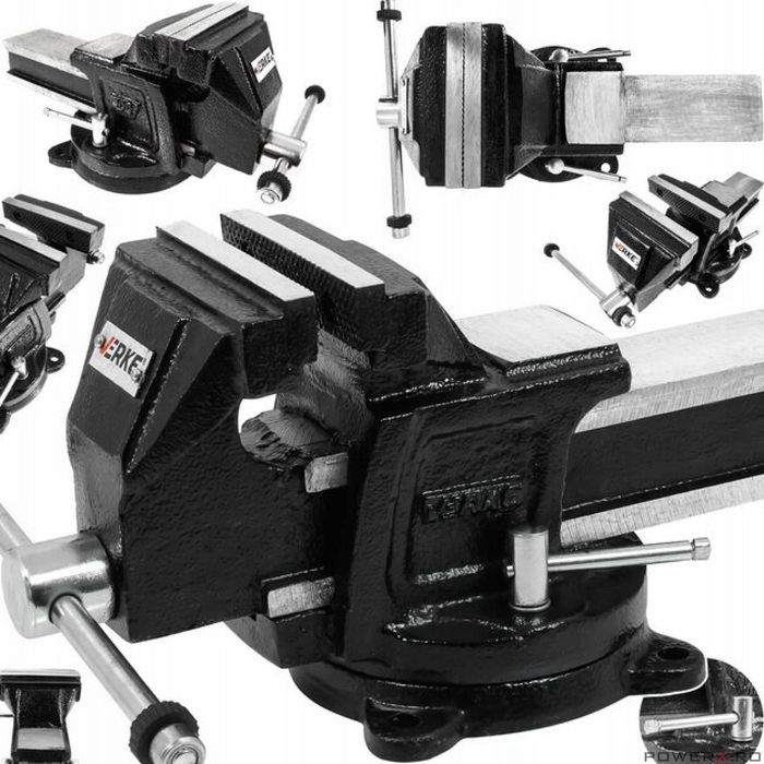 Menghina rotativa turnata, 100 mm, de banc, cu nicovala, Premium Line,